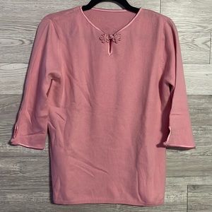 Dawson-Forte Pink Pearla Cashmere Sweater